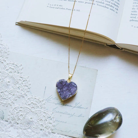 if(innocent freedom) Big heart motif amethyst necklace｜if(innocent freedom)（イフ　イノセントフリーダム）