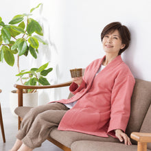 画像をギャラリービューアに読み込む, ぬくもり纏う 6重ガーゼ羽織 和晒し・綿100％・日本製 レディース ガウン｜睡眠てらす（スイミンテラス）
