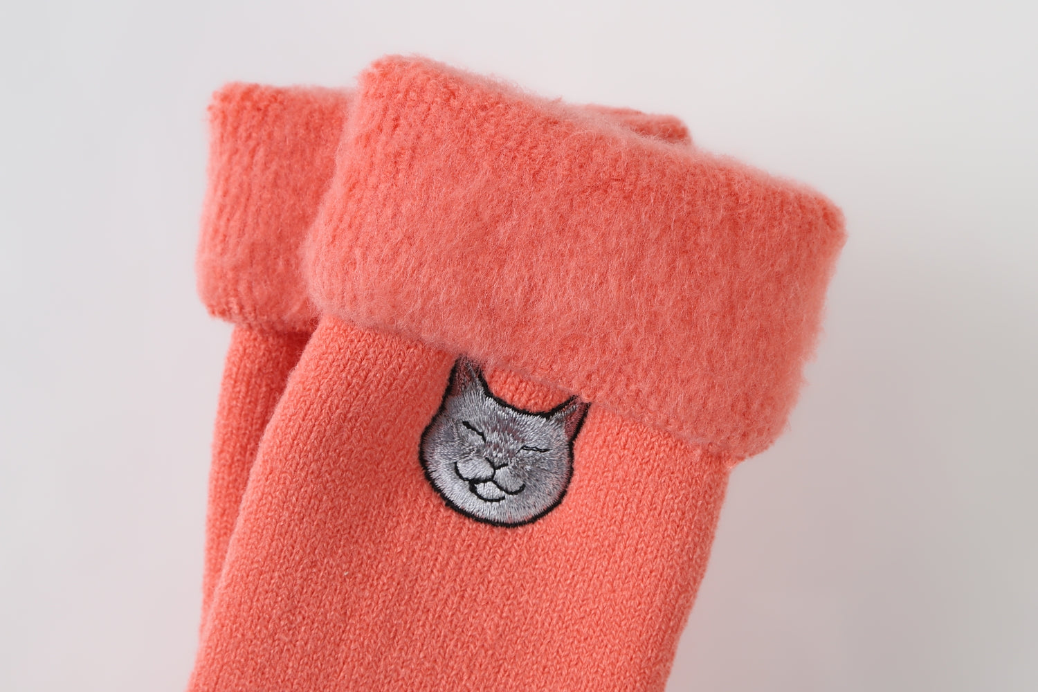 モコモコルームソックス　グレー×オレンジ｜maltamarie（マルタマリエ）