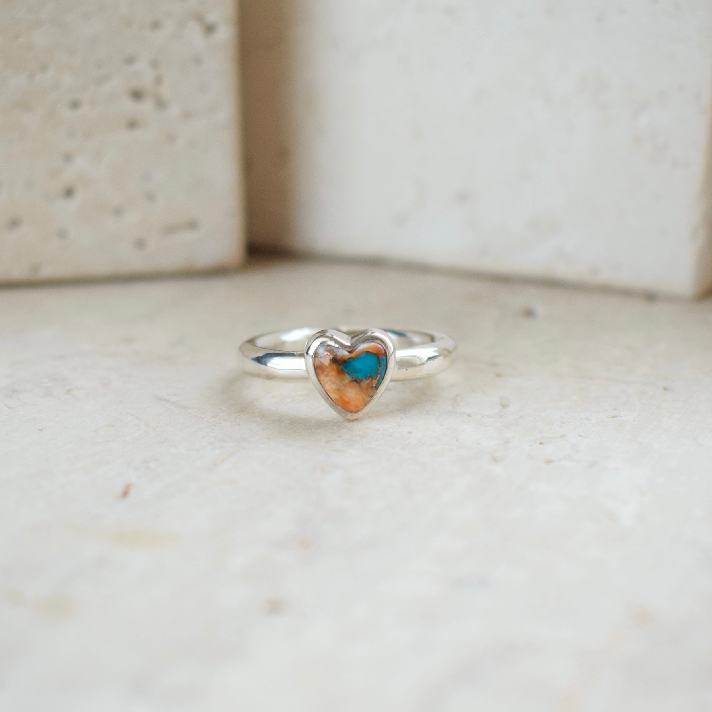 Orange copper heart turquoise ring 13.5号｜MARIA JEWELRY（マリアジュエリー）