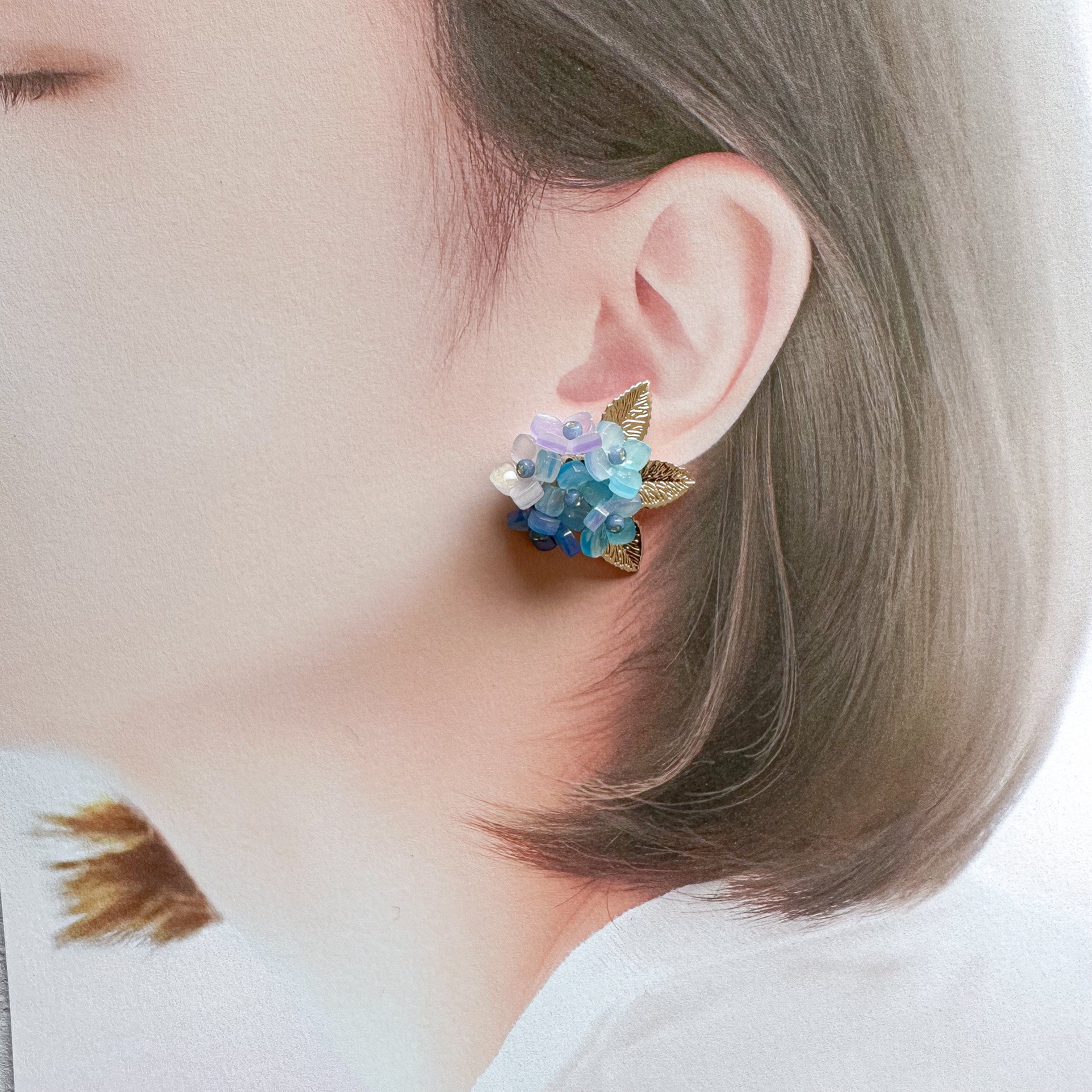 紫陽花のイヤリング/ピアス｜Apila（アピラ） – CHOOSEBASE SHIBUYA