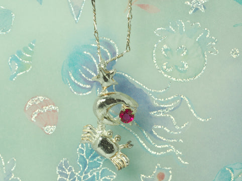 Pulpo Jewelry カニ＆ルビー　ＳＩＬＶＥＲ　ネックレス｜Pulpo Jewelry（プルポジュエリー）