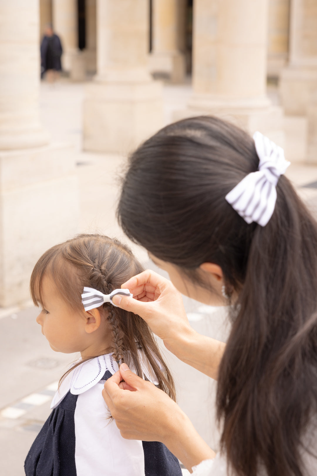 フレンチストライプ ヘアクリップ｜SUNNY RIBBON（サニーリボン