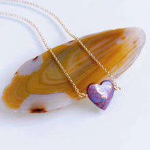 画像をギャラリービューアに読み込む, 大人ハートパープルコッパーターコイズネックレス｜SAKURA jewelry（サクラジュエリー）
