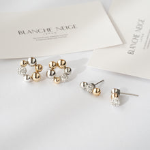 画像をギャラリービューアに読み込む, キラキラリースのピアス　サージカルステンレス　クリスタルガラス　ゴールド　シルバー｜BLANCHE NEIGE（ブランシュネージュ）

