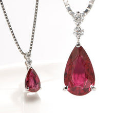 画像をギャラリービューアに読み込む, プラチナ950 非加熱ピジョンブラッドルビー ネックレス 2ct /s0413rp｜malvaceae（マルヴェセア）
