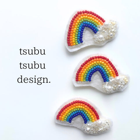 tsubutsubu design. ブローチ【レインボー】｜tsubutsubu design.（ツブツブデザイン）