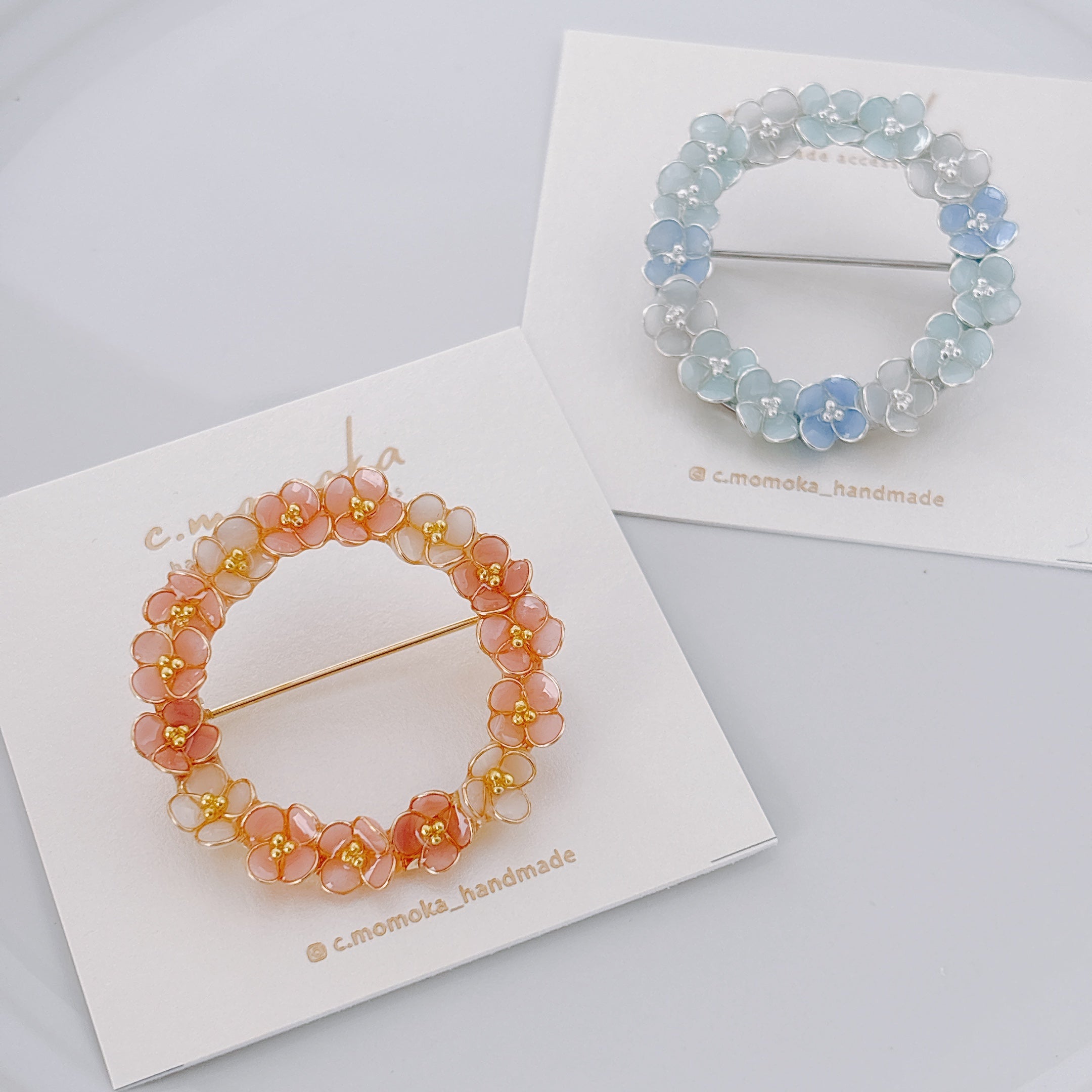 フラワーブローチ｜brooch｜c.momoka（シーモモカ）