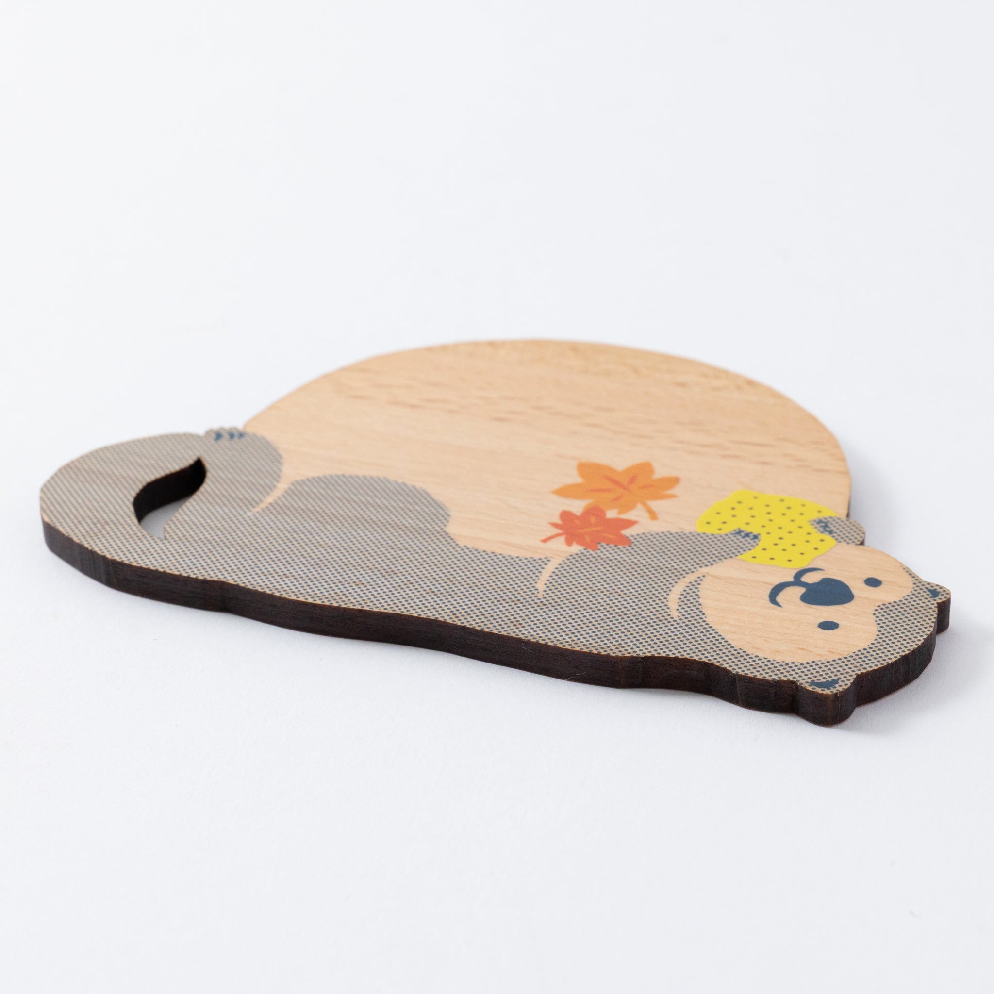 木製コースター・どうぶつモチーフ【ひろしまらっこ】｜Ten＆O Art+