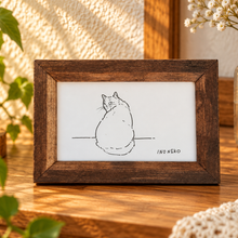 画像をギャラリービューアに読み込む, MEーSー００８７　名刺サイズ　線画ねこ｜猪猫（イノネコ）
