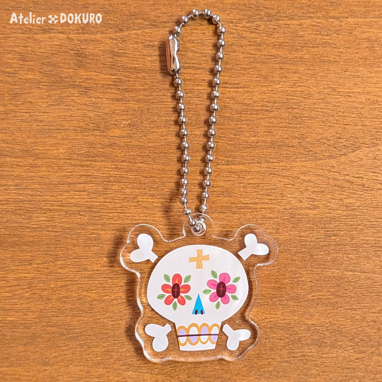 クロスボーン・アクリルキーホルダー｜ATELIER DOKURO（アトリエドクロ