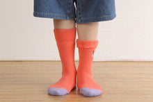 画像をギャラリービューアに読み込む, モコモコルームソックス　グレー×オレンジ｜maltamarie（マルタマリエ）
