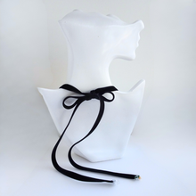 画像をギャラリービューアに読み込む, 雪原//立体刺繡のベロアリボンネックレス｜hanmmmo（ハンモ）
