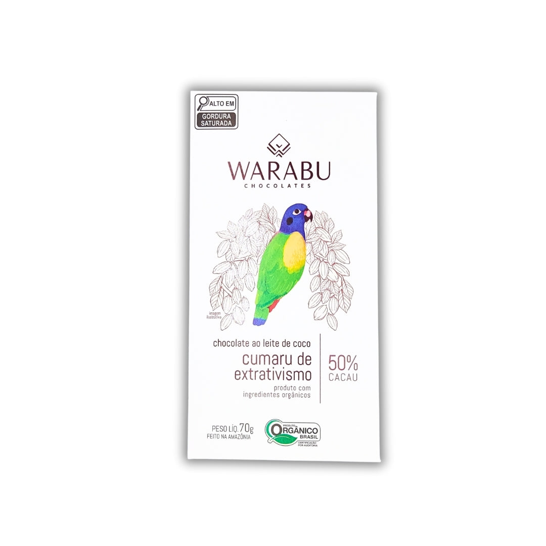 ココナッツミルクチョコレートバー トンカビーンズ 50%｜70g｜WARABU CHOCOLATES（ワラブチョコレート）