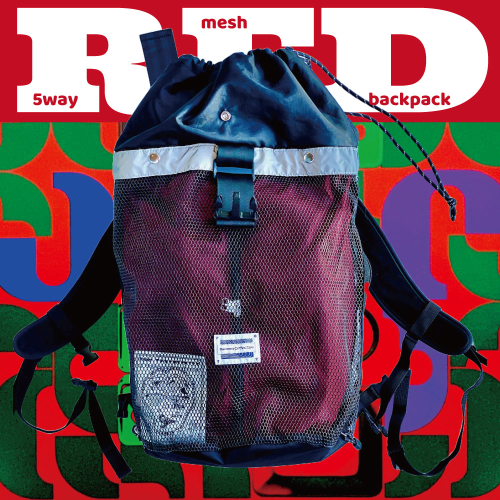 5way mesh backpack RED｜POFT<purveyors of fine time>（ポフト）