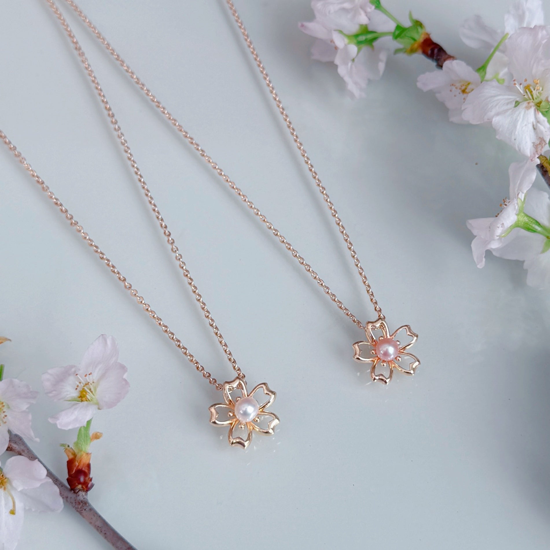 選べるパールカラー】桜ネックレス｜SAKURA jewelry（サクラジュエリー