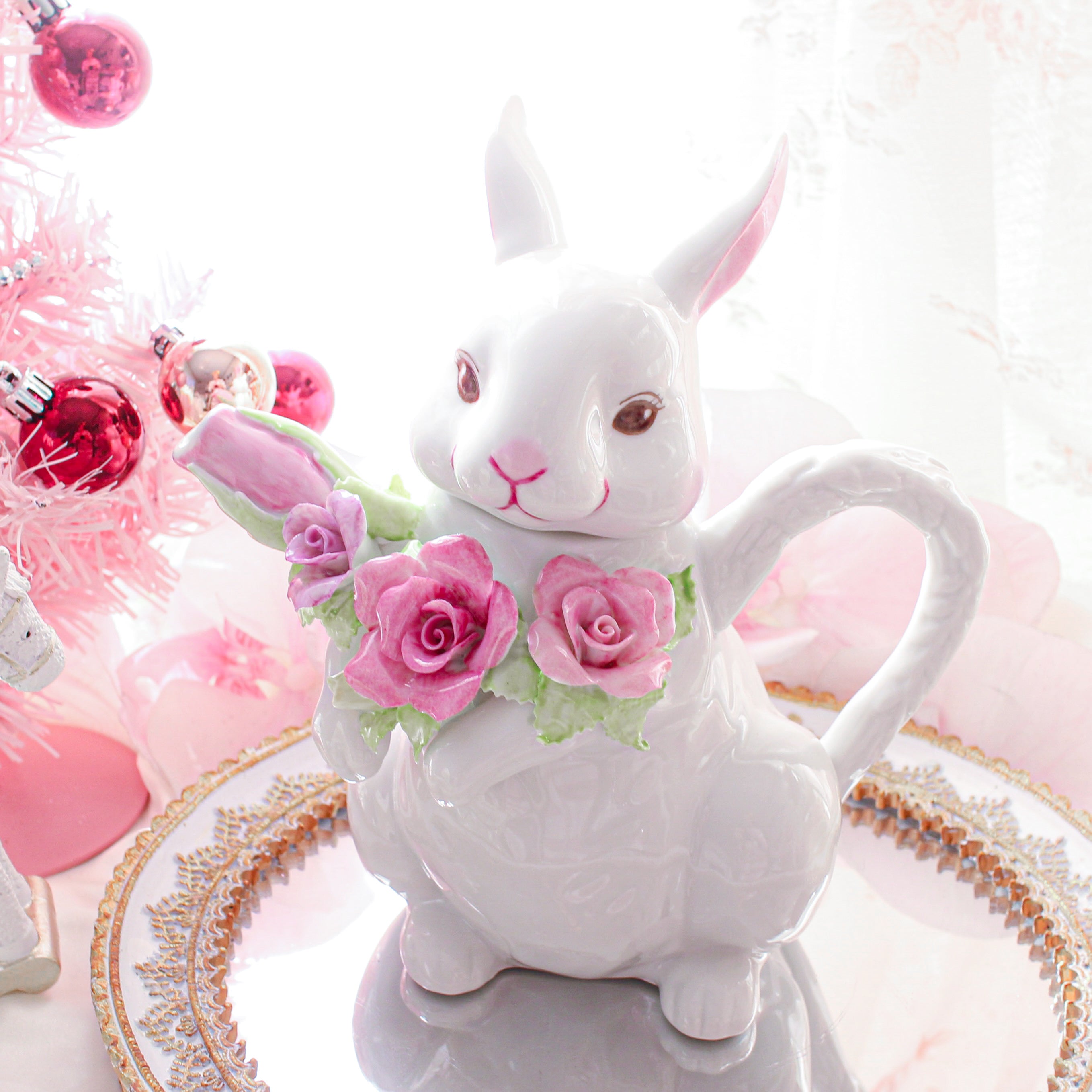 世界でひとつだけのうさぎの花束ティーポット｜Blanche Neige By ちょこにゃん（ブランシュネージュバイチョコニャン）