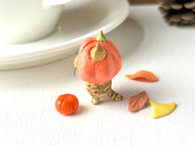 画像をギャラリービューアに読み込む, カボチャをかぶった猫さん(キジトラ)｜手ノヒラ堂（テノヒラドウ）
