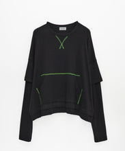 画像をギャラリービューアに読み込む, 【期間限定】カラーステッチ レイヤード ロングスリーブ Tシャツ｜Nora Lily（ノラリリー）
