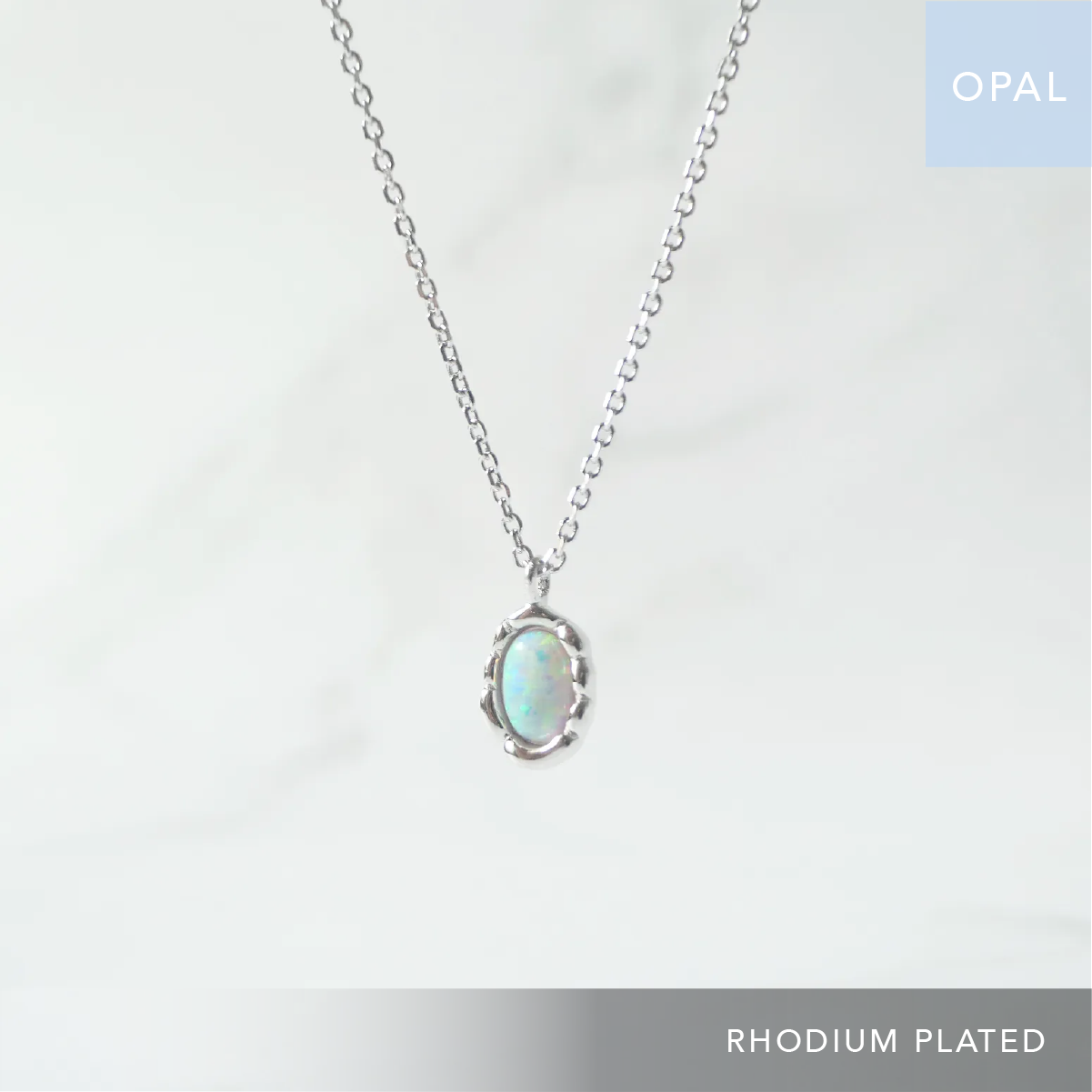 オパール ネックレス（シルバー925／ロジウムプレーティング）｜SMUK（スムーク）