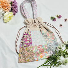 画像をギャラリービューアに読み込む, パッチワーク巾着バッグ（ピンク）｜Nikomatch（ニコマッチ）
