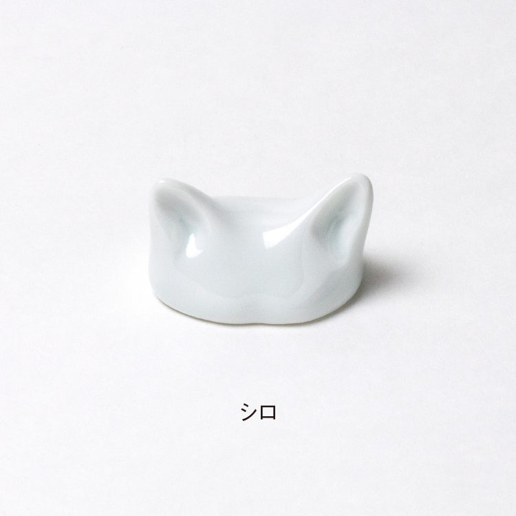 箸置き「ネコデコ」（波佐見焼）｜長崎の猫雑貨 nagasaki-no neco