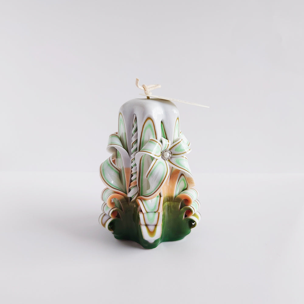 Romanceキャンドル オレンジ×モスグリーン｜COCOMONA（ココモナ