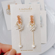 画像をギャラリービューアに読み込む, 三恋花（サンコイバナ）｜ピアス、イヤリング｜ピンク、ブルー｜2way｜c.momoka（シーモモカ）
