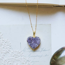 画像をギャラリービューアに読み込む, Big heart motif amethyst necklace｜if(innocent freedom)（イフ　イノセントフリーダム）
