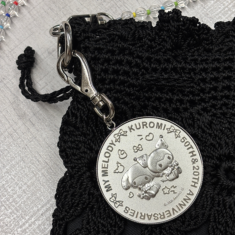 My Melody 50th & Kuromi 20th Anniversaries バッグチャーム・マイメロディ＆クロミ・シルバー｜Cuprum by ISHIWATA（クプラム　バイ　イシワタ）