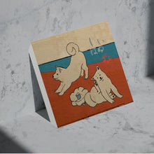 画像をギャラリービューアに読み込む, リラックスした2匹の柴犬・大正浪漫柴｜yoshie moriuchi ARTWORKS（ヨシエモリウチアートワークス）
