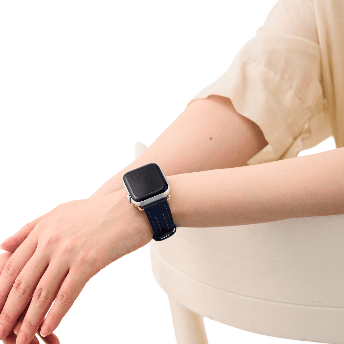 AppleWatch シェーブルレザーバンド(色：インクブルー)｜YUTORI