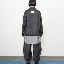 画像をギャラリービューアに読み込む, ピンストライプ デニムライク ダブルジャケット｜Nora Lily（ノラリリー）
