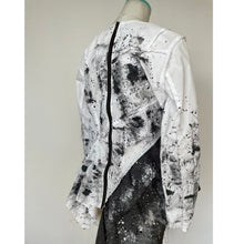 画像をギャラリービューアに読み込む, Patchwork shirt paint white - パッチワークシャツ　ペイント白｜Merci DIEU（メルシーデュー）
