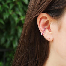 画像をギャラリービューアに読み込む, Gemstone 2way ear cuff(ルビー／淡水パール)｜if(innocent freedom)（イフ　イノセントフリーダム）
