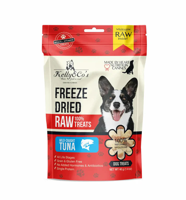 フリーズドライドッグフード RAW TREATS（犬用単一原料おやつ）ワイルドコートマグロ｜Kelly&Co's（ケリーアンドコー）