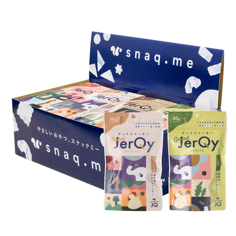 snaq.me office チキンジャーキー 厳選25袋セット 内容はおまかせ ディスプレイ BOX 付き 福利厚生 置き菓子 イベント｜snaq.me office (スナックミーオフィス)