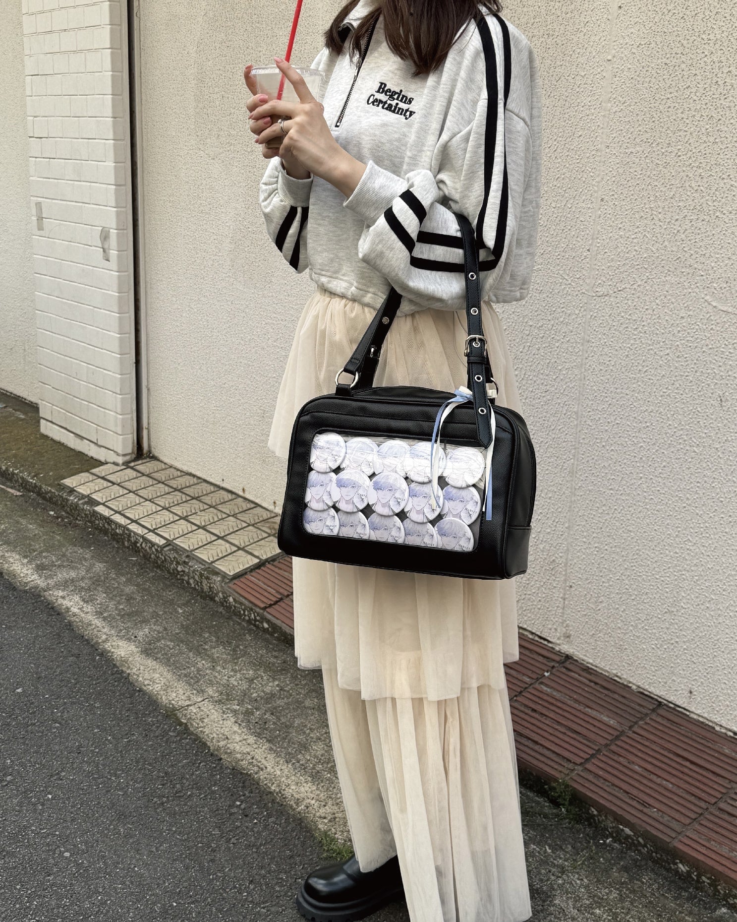 MARSLY フラップボストンバッグ（Black）　痛バッグ フラップボストンバッグ（Black）｜MARSLY（マーズリー） – CHOOSEBASE