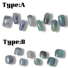 画像をギャラリービューアに読み込む, サイズの選べる半硬化ジェルネイルシール【Gel Nail Stickers 007 Alcohol ink : Blue × Green】｜ENCHANT（エンチャント）
