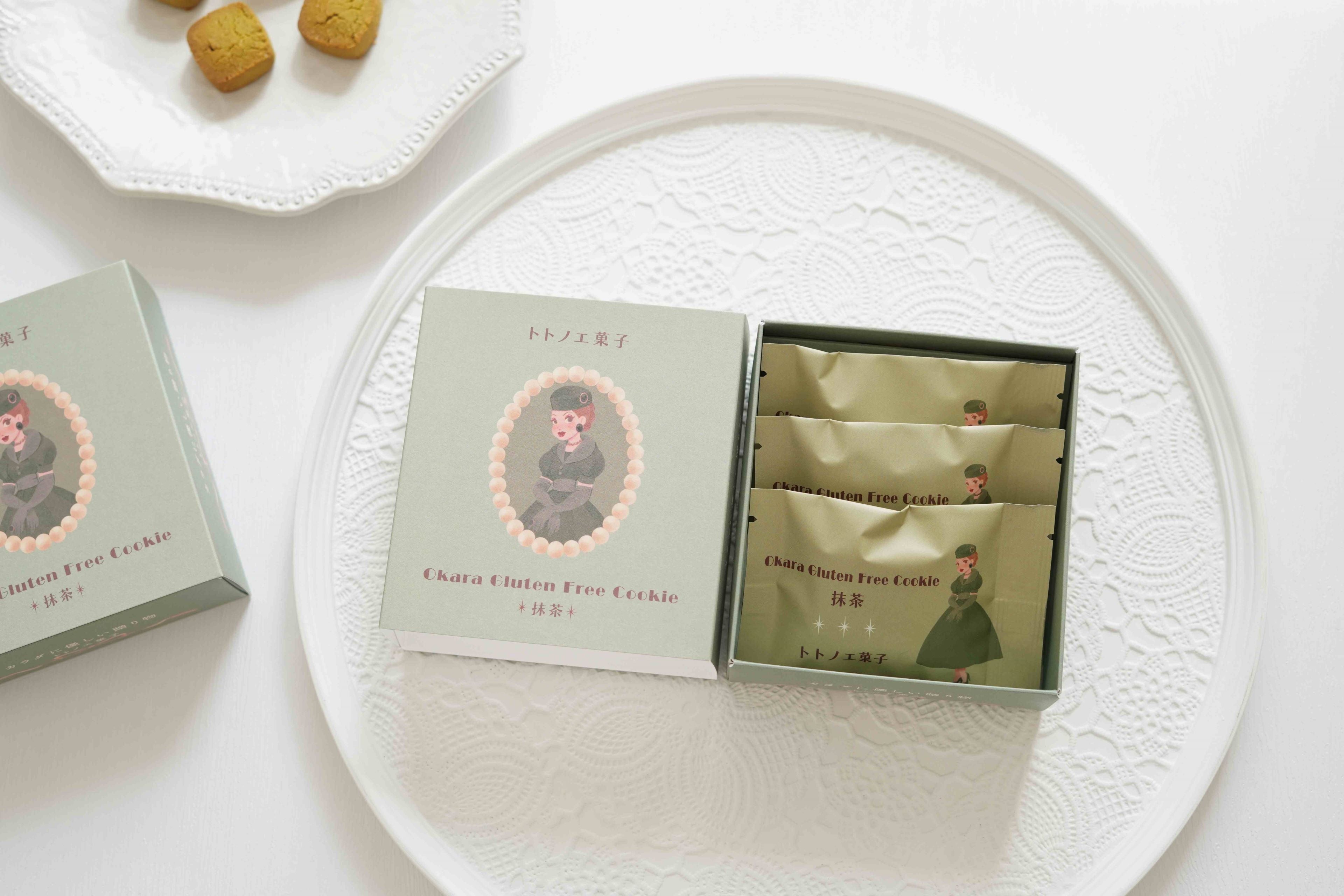 グルテンフリー国産発酵バタークッキー箱【抹茶】｜トトノエ菓子（トトノエガシ）