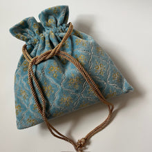 画像をギャラリービューアに読み込む, 【金華山織物】四角巾着 大 BLUE｜coccole（コッコレ）
