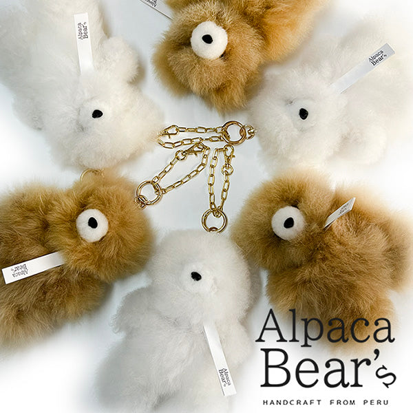 限定】 バッグチャーム アルパカベア テディベア ぬいぐるみ（Box付