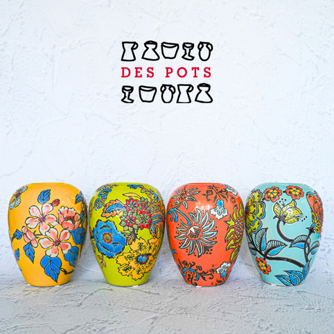fullr Vase deco flowers【green/orange】｜DES POTS（デスポッツ）｜fullr（フルル）