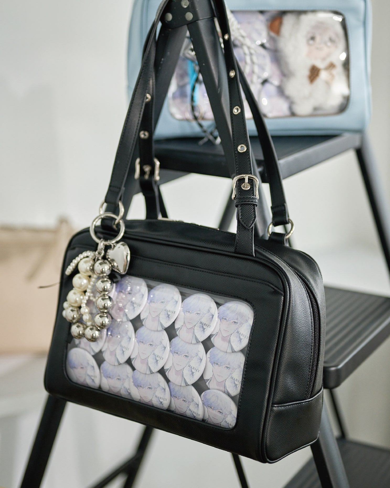 MARSLY フラップボストンバッグ（Black）　痛バッグ フラップボストンバッグ（Black）｜MARSLY（マーズリー） – CHOOSEBASE