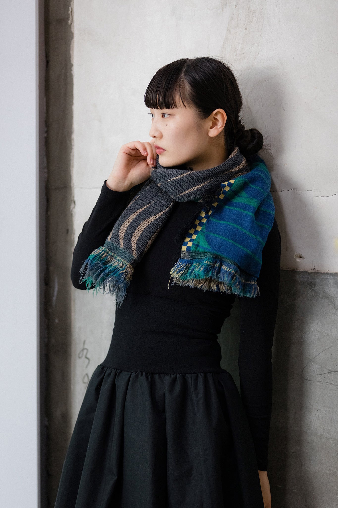 -Breeze-　MOHIKAN WOOLストール　col: グレー｜POLS（ポルス）