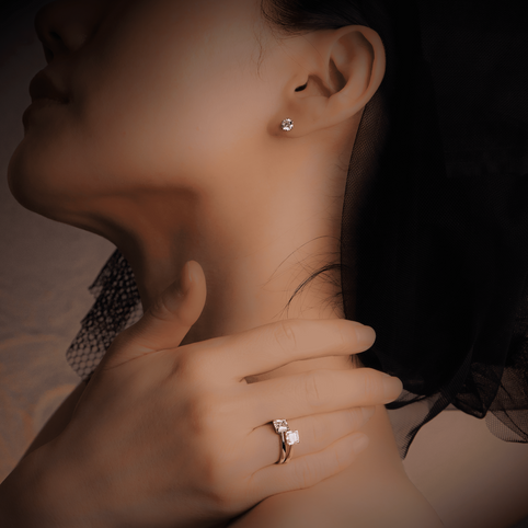 moonsunseek333 lab grown diamonds ピアス pt950｜moonsunseek333（ムーンサンシーク）