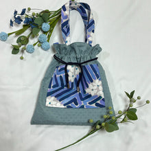 画像をギャラリービューアに読み込む, パッチワーク巾着バッグ（青）｜Nikomatch（ニコマッチ）
