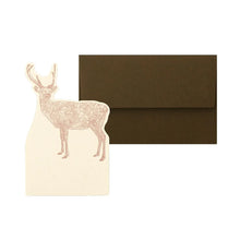 画像をギャラリービューアに読み込む, No.602 シカ ミニカードセット（6枚入）｜HAGURUMA Classic（ハグルマクラシック）
