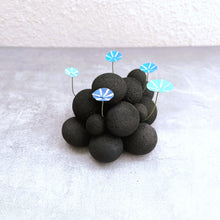 画像をギャラリービューアに読み込む, 炭団オブジェ　/　○＋ブルー No.2｜櫂の炭（カイノスミ）
