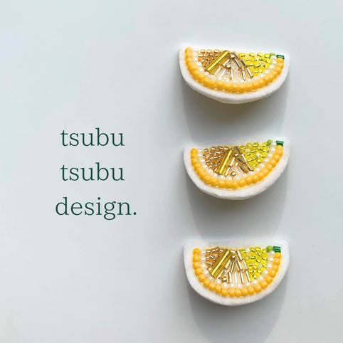 tsubutsubu design. ブローチ【レモン】｜tsubutsubu design.（ツブツブデザイン）